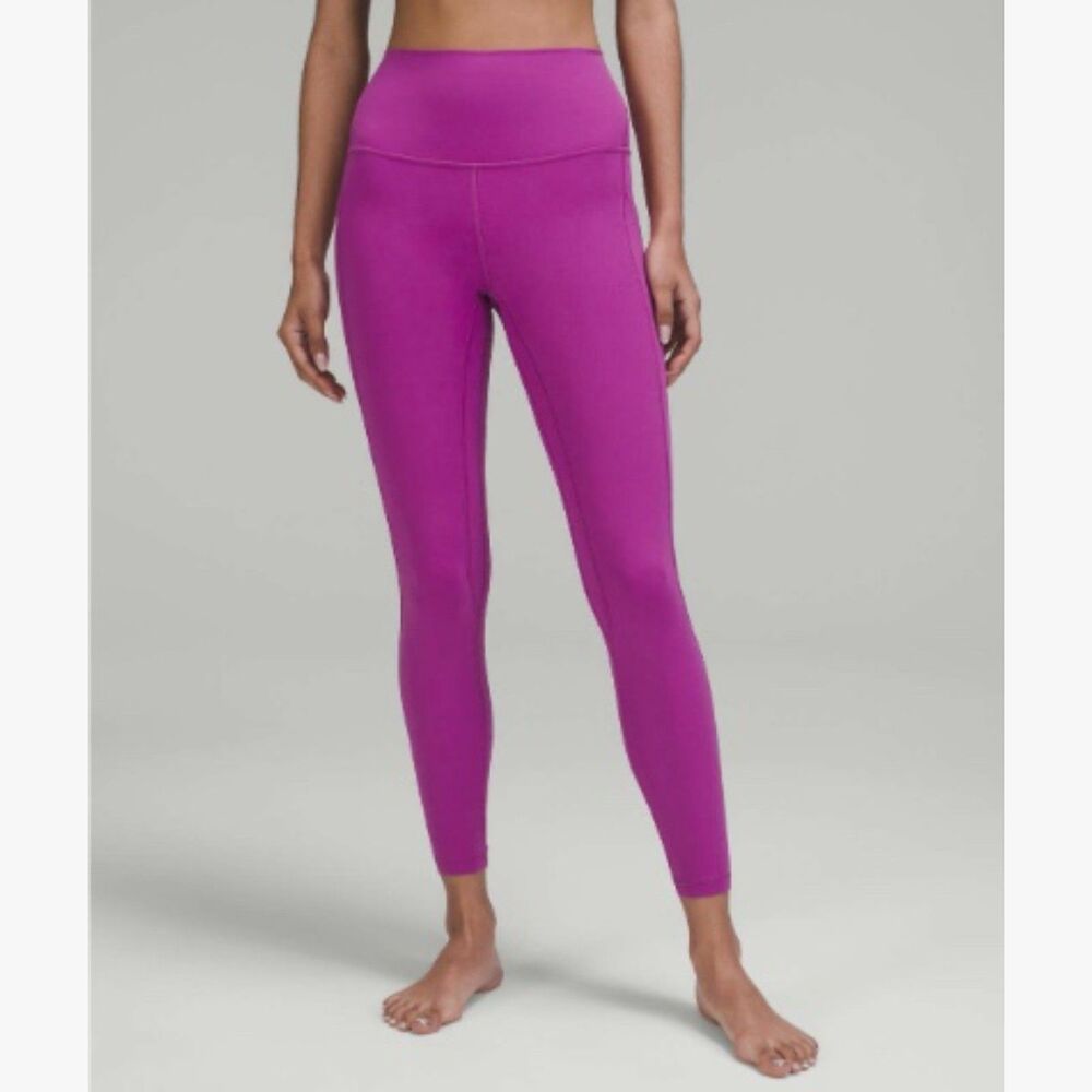 EUC Lululemon Align High-Rise Leggings Pant with Pockets 25" Vivid Plum 8
